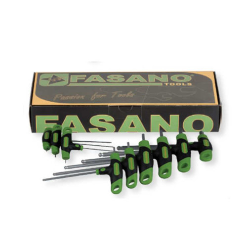 Набор шестигранних ключів з рукояткою 2-10 мм 9шт Fasano FG 142/S9
