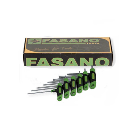 Набор T-подібних торцевих ключів Torx 6шт Fasano FG 143TX/S6 Набор T-подібних торцевих ключів Torx 6шт Fasano FG 143TX/S6