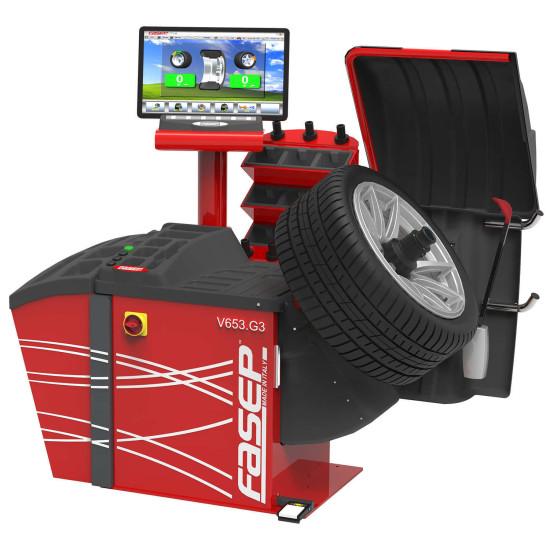 Профессиональный балансировочный станок 3D Fasep V653 Revolution с уникальной системой Tilt System (E591.001)