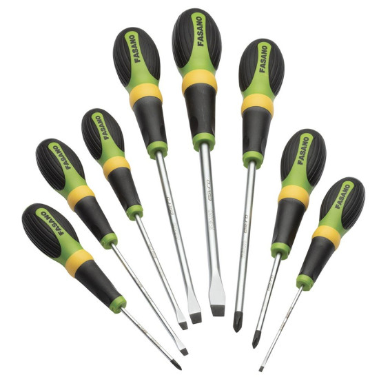 Набор плоских і хрестоподібних Phillips викруток Fasano FG 22/S8B