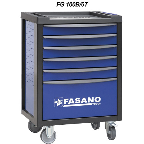 Інструментальний візок на 6 секцій Fasano FG 100B/6T Blue Інструментальний візок на 6 секцій Fasano FG 100B/6T Blue