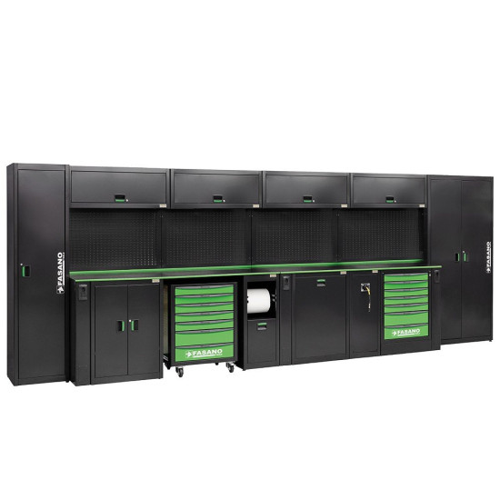 Робочий стіл металевий універсальний Fasano FG 118/CO20V 5600×757×2000
